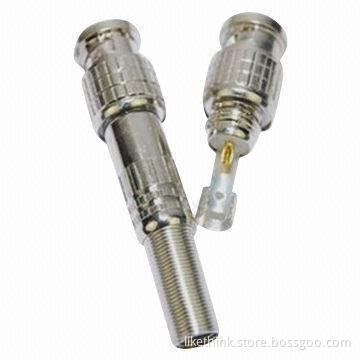 BNC Connectors with -40 to 60°C Temperature Range and Brass, Gold or Silver Plating